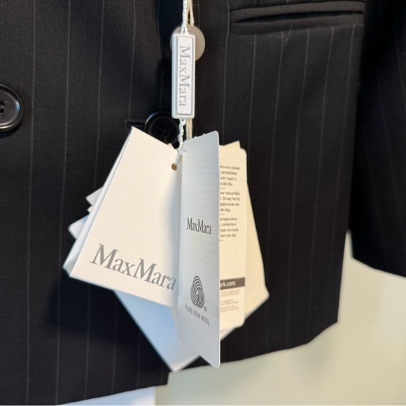 MAX MARA Zinco double-breasted pinstriped wool-twill blazer - Picture 5 of 9